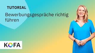 Bewerbungsgespräche richtig führen [upl. by Helbonnah]