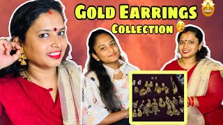 Our GOLD Earrings Collection 🤩SPURTHI VLOGS [upl. by Marler]