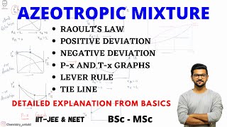 AZEOTROPIC MIXTURE  RAOULTS LAW  LEVER RULE  PHASE RULE  TIE LINE IN PHASE RULE [upl. by Kerrison]