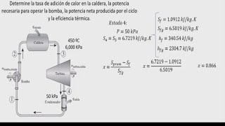 Ciclo Rankine simple  Ejercicio bien explicado  Termodinámica [upl. by Werda540]