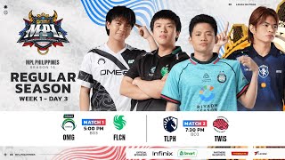 🔴 LIVE  MPL PH S15  FILIPINO  Week 1 Day 3 [upl. by Dammahom861]