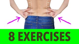 8 Exercises To Remove Stubborn Lower Back Fat [upl. by Grosvenor]