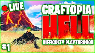 Craftopia Hell Difficulty Playthrough LIVE  Episode 1  Craftopia Playthrough [upl. by Kcirdehs781]