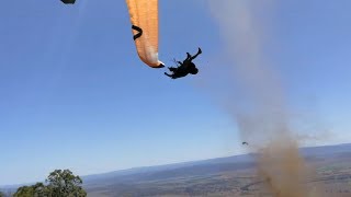 Dust devil sends paraglider flying [upl. by Aicile312]