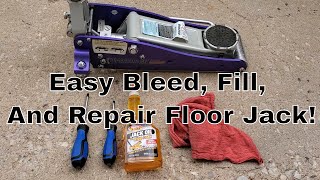 How to Repair A Broken Floor Jack That Wont Lift [upl. by Heilman96]