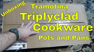 WORTH IT Unboxing Tramontina TriplyClad Cookware Pots and Pans [upl. by Aldos]