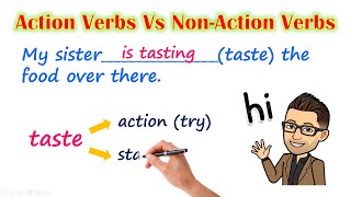 Action and NonAction Verbs Stative Verbs and Exceptions [upl. by Retsevlys]