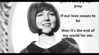 Youre My World CILLA BLACK with lyrics [upl. by Anerda]