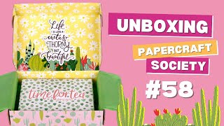 Unboxing Papercraft Society Box 58 [upl. by Clement]