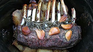 Roasted Rack of Lamb  Slow Cooker Recipe  PoorMansGourmet [upl. by Xenophon]