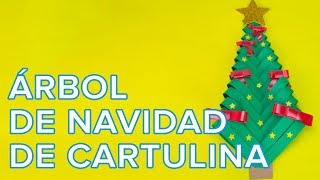 Cómo hacer un árbol de Navidad con cartulina  Manualidad infantil [upl. by Leeke]