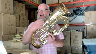 Review and demonstration of Wessex Tubas ‘Festivo’ FrontValve Compensated Euphonium EP104 P [upl. by Alegre294]