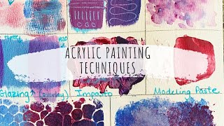 ACRYLIC PAINTING TECHNIQUES Acrylic Painting Techniques for Beginners [upl. by Trotta]