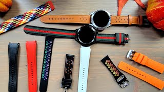 Best StrapsBands for the Samsung Galaxy Watch4Watch4 Classic Compatible with Watch 55 Pro too [upl. by Trout574]