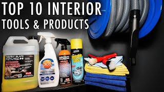 10 BEST CAR INTERIOR DETAILING Tools amp Products [upl. by Aehc287]