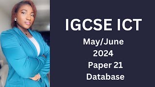 IGCSE ICT MayJune 0417 2024 21  Database [upl. by Airdnazxela583]