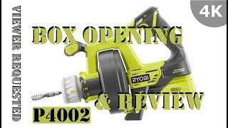 Ryobi ONE 18Volt Hybrid Dual Power Drain Auger  P4002 REVIEW [upl. by Alaster]