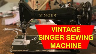 How to Thread a Vintage Singer Sewing Machine 1920s 1930s 1940s 1950s [upl. by Aciret116]