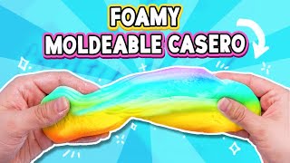 CÓMO HACER FOAMY MOLDEABLE CASERO 🌈 Craftingeek [upl. by Shiri372]