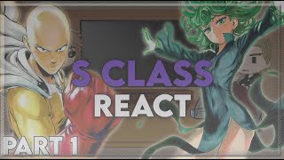 SClass Heroes React to Saitama  Part 1  One Punch Man  EngRu [upl. by Adalai267]