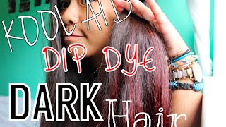 Kool Aid Dip Dye Dark Hair [upl. by Lamraj]