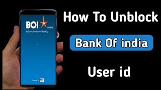 how to unblock user id in bank of india  bank of india user id unblock kaise kare [upl. by Kalindi]