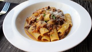 Pasta alla Genovese  Rigatoni with GenoveseStyle Meat Sauce [upl. by Norb]