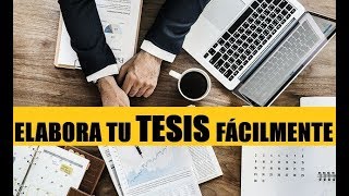 CÓMO HACER UNA TESIS FÁCILMENTE  ESTRUCTURA [upl. by Gader]