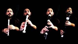 Henry Purcell  Rondo Rondeau from Abdelazer  Flute recorder Quartet [upl. by Aiciled592]