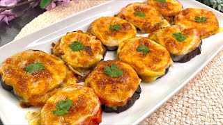 Delicious BAKED EGGPLANT appetizer with just three ingredients [upl. by Enitsenrae266]