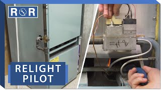 Furnace  How to Relight a Pilot Light  Repair and Replace [upl. by Enyehc666]