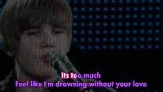 Justin Bieber  Overboard KaraokeHQ [upl. by Brnaby]