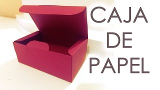 TUTORIAL  COMO HACER UNA CAJA DE PAPEL CON TAPA [upl. by Chatwin]