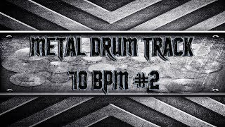 Easy Metal Drum Track 70 BPM HQHD [upl. by Sedicla138]