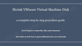 Shrink Vmware Virtual Machine Disk [upl. by Accebar879]