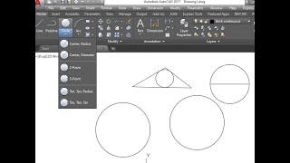 How to draw circle in AutoCad [upl. by Auqenwahs]