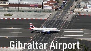 Dangerous Gibraltar Airport  British Airways  Gibraltar  4K [upl. by Reger791]