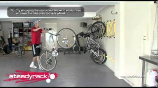 Fiets ophang systeem Gebruiksaanwijzing User instruction for the Steady Rack [upl. by Esenahs]