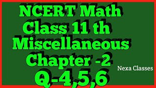 Chapter 2 Exercise Miscellaneous Q4Q5Q6 Relations and Functions Class 11 Maths NCERT [upl. by Noevart]