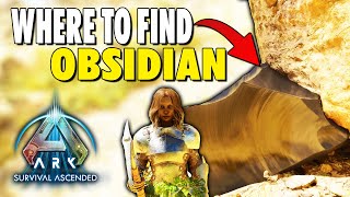 WHERE TO FIND OBSIDIAN ON THE ISLAND IN ARK SURVIVAL ASCENDED [upl. by Marlane709]