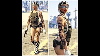 😍 Gta 5 Гта 5 Glitch Modded Female CheckerBoard Outfit BELT Suspenders Components TRANSFER PS4 PC 😍 [upl. by Papp]