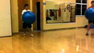 Four Guys Run Into Each Other With Exercise Balls [upl. by Algar]