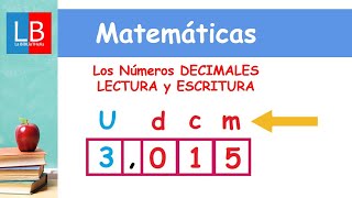 Los Números DECIMALES LECTURA y ESCRITURA ✔👩‍🏫 PRIMARIA [upl. by Hubert]