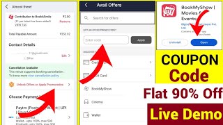 BookMyShow Offers  BookMyShow app coupon code [upl. by Natalina]