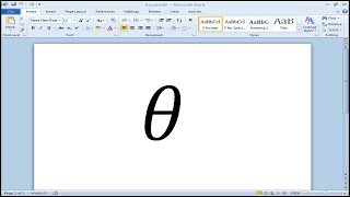 How to type Theta Symbol in Microsoft Word [upl. by Leirad]