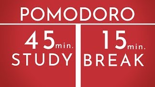 Pomodoro Technique 1 x 45 min  Study Timer 1h [upl. by Lipkin]