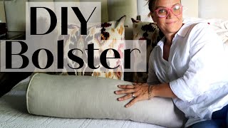 DIY bolster pillow cover with invisible zipper [upl. by Lucita677]