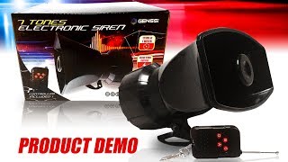 Wireless Police Siren 7 Tone Fire Warning Sounds Electronic [upl. by Galitea]