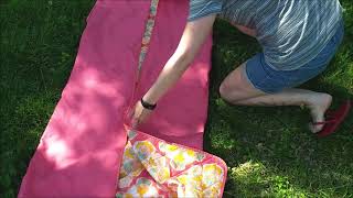 How to fold the Huntington Home Quilted Outdoor Blanket [upl. by Harrie]