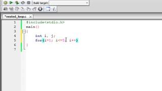 C Programming Tutorial  39 Nested Loops [upl. by Mallina]